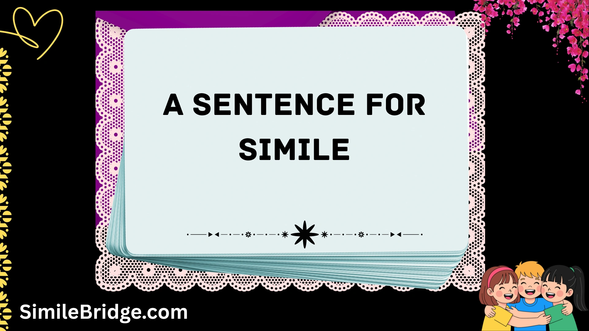 a sentence for simile